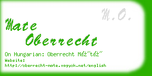 mate oberrecht business card